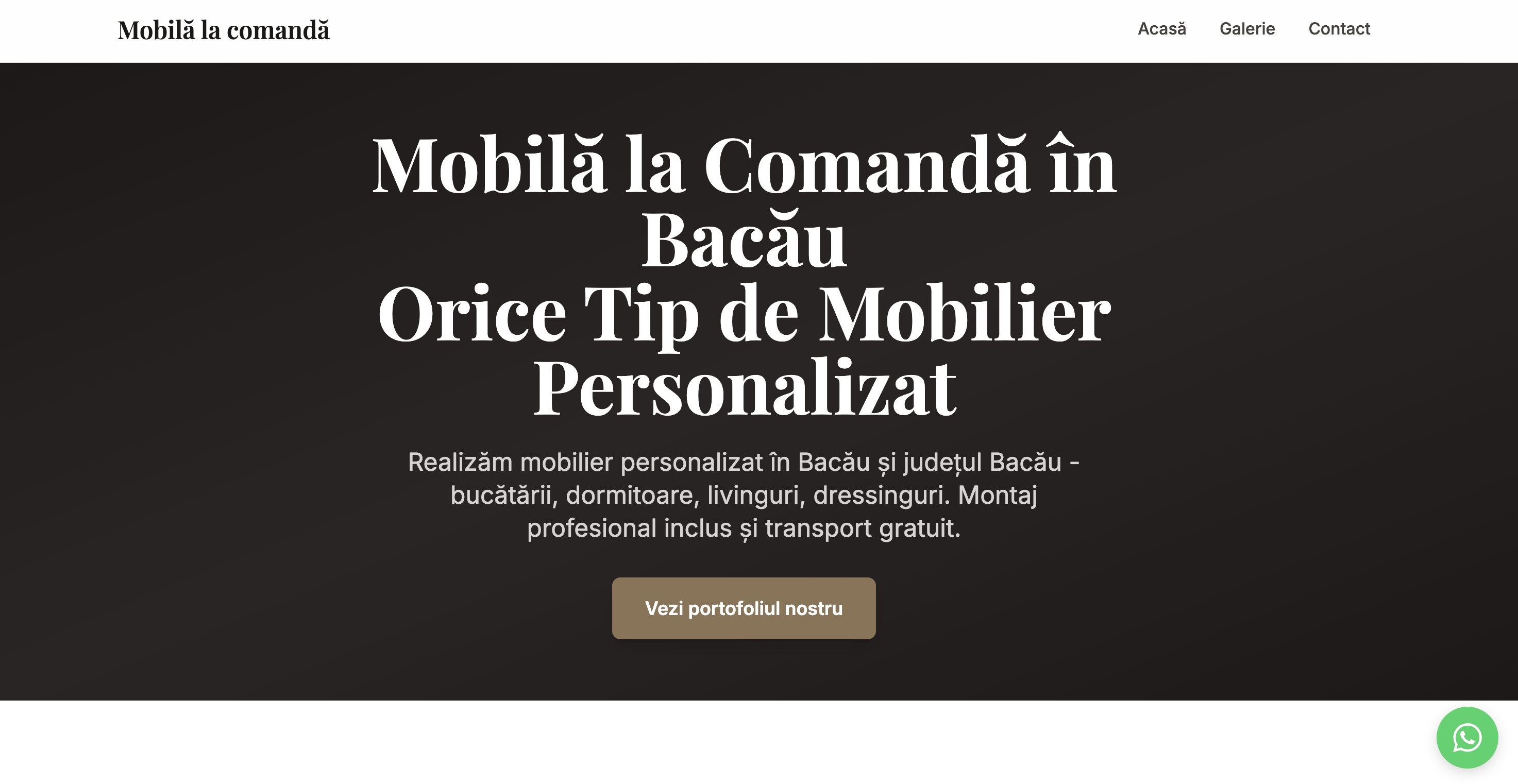 Portofoliu Mobilă la Comandă